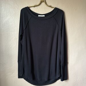 Free People Black Textured Sweater Size Medium